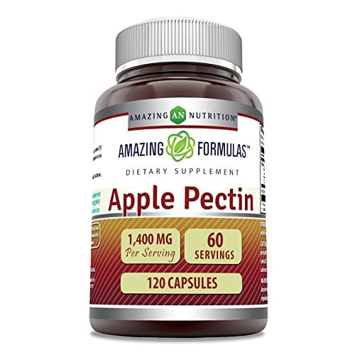 Amazing Formulas Apple Pectin Supplement | 1400 Mg per Serving | 120 Capsules | Non-GMO | Gluten-Free | Made in USA