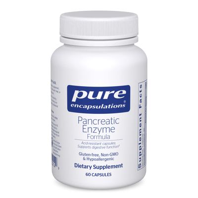 Pure Encapsulations Pancreatic Enzyme Formula - Digestive Enzymes for Digestion - Strengthens Gut Health* - Targeted Delivery Capsules - Gluten Free &amp; Non-GMO - 60 Capsules
