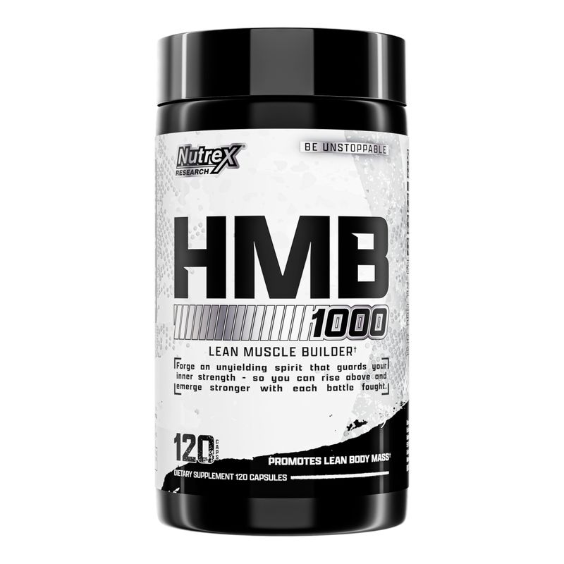 Nutrex Research HMB 1000 MG | Supports Muscle Recovery, Reduce Skeletal Muscle Damage, Increased Strength, Prevent Muscle Loss | 120 Capsules