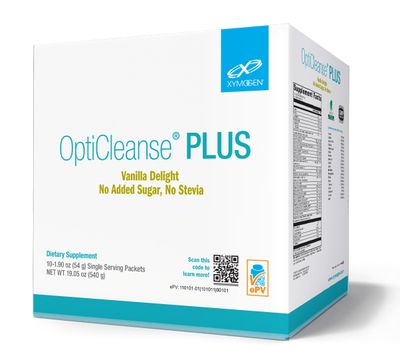 XYMOGEN OptiCleanse Plus - Vegan Protein Shake with Vitamins, Minerals &amp; Amino Acids to Support Detox - Energy, Liver Detox + Healthy Hormone Metabolism Support - Vanilla Delight (10 Packets)