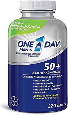 One A Day Men&#39;s 50 Plus Advantage Multi-Vitamins, 220 Count (Pack of 1)