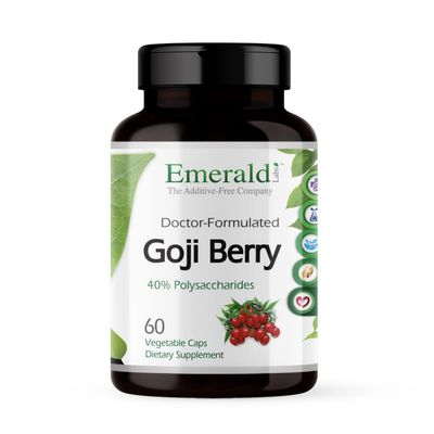 Emerald Labs Goji Berry - Immune Response &amp; Liver Health Support with Antioxidants - Vegan, Gluten-Free - 60 Vegetable Capsules (30-Day Supply)