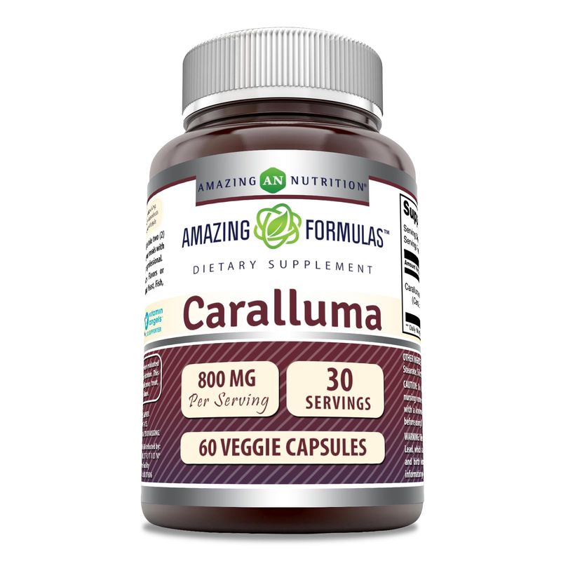 Amazing Formulas Caralluma Supplement | 800 Mg Per Serving | 60 Veggie Capsules | Non-GMO | Gluten-Free | Made in USA