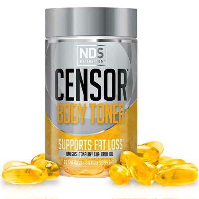 Censor NDS Nutrition Fat Loss and Body Toner with CLA, Fish Oil, Safflower and Omega 3-6-9 Blend - Dietary Supplement for Improved Energy and Health (90 Softgels)