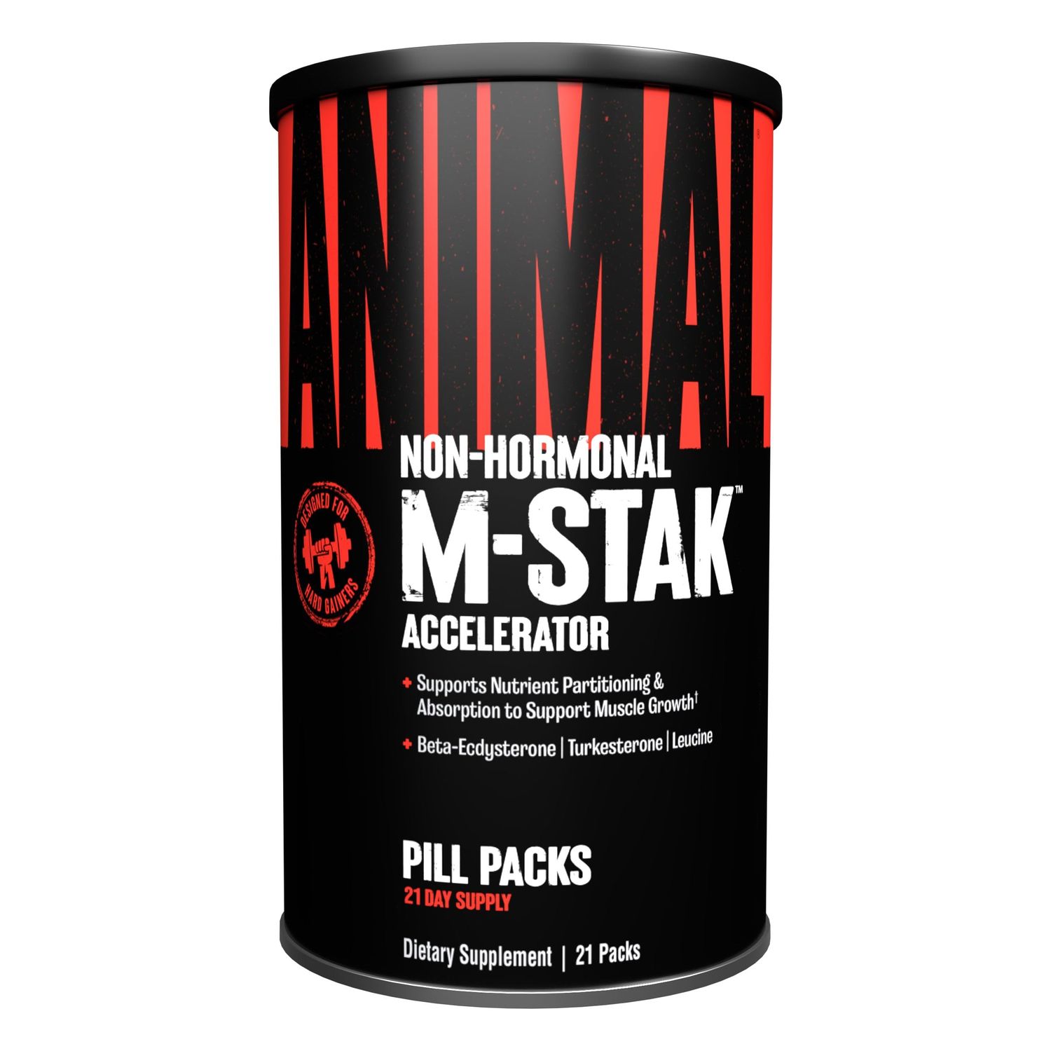 Animal M-Stak - Muscle Builder and Anabolic Mass Gainer Supplement for Bodybuilding - Lean Muscle Growth, Amino Complex and Pre Workout Energy, 21 Packs