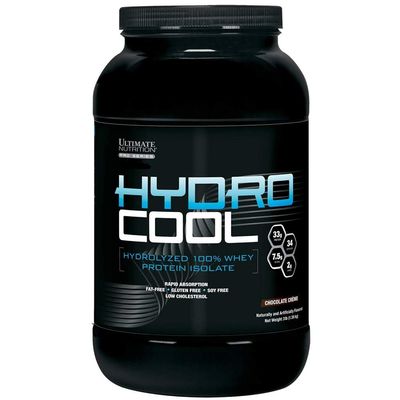 Ultimate Nutrition HydroCool Hydrolyzed Whey Protein Isolate Powder with No Bloating - Fat and Gluten Free, Rapid Absorption, 33 Grams of Protein, Vanilla, 3 Pounds