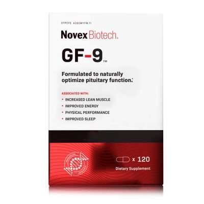 Novex Biotech GF-9 - HGH Boosting Supplement for Men - Workout Complex for Men - Support Energy, Endurance, Sleep, 120 Ct (30-Day Supply)