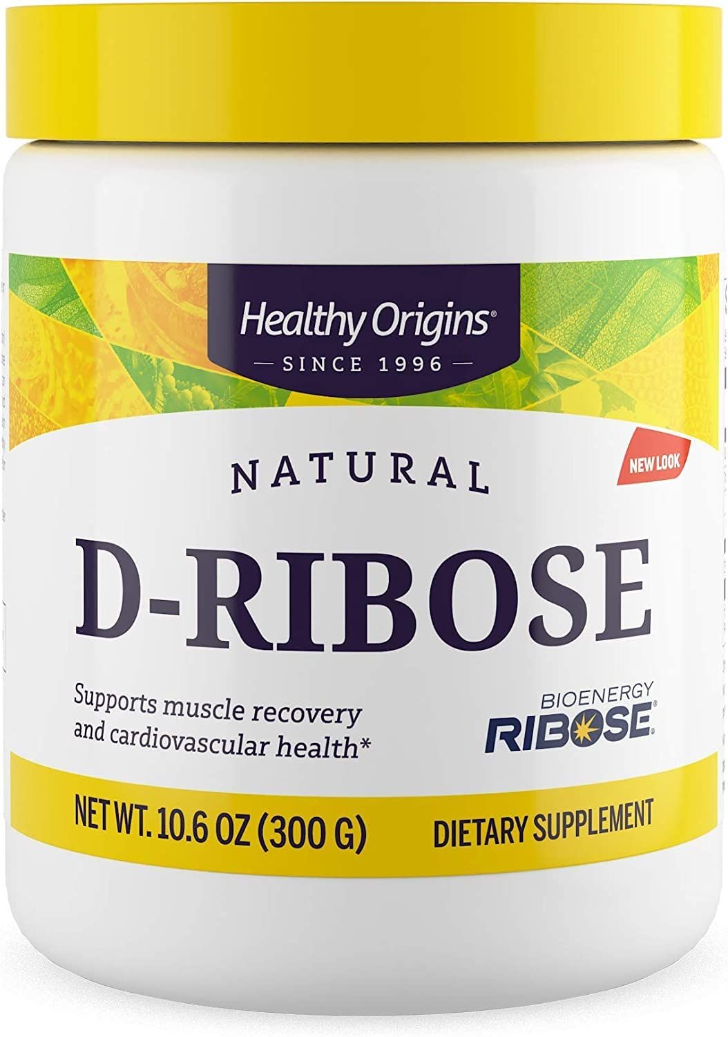 Healthy Origins D-Ribose Powder (Bioenergy), 300 g - Ribose Powder Supplement - D Ribose for Heart Health &amp; Muscle Recovery - Gluten-Free &amp; Non-GMO Supplement - 10.6 Oz