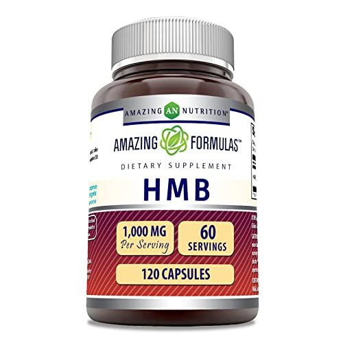 Amazing Formulas HMB (B-Hydroxy B-Methylbutyric Acid) Supplement | 1000 Mg per Serving | 120 Capsules | Non-GMO | Gluten-Free | Made in USA