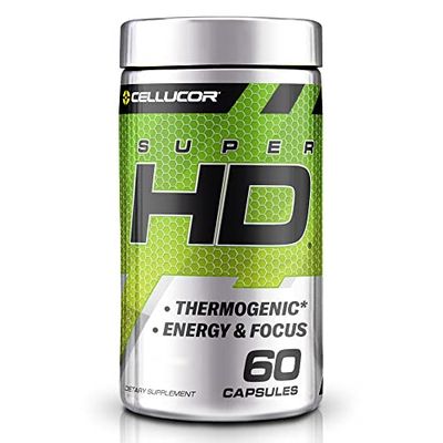 Cellucor Super HD for Men &amp; Women - Enhance Focus and Increase Energy - Capsimax, Green Tea Extract, 160mg Caffeine &amp; More 60 Servings