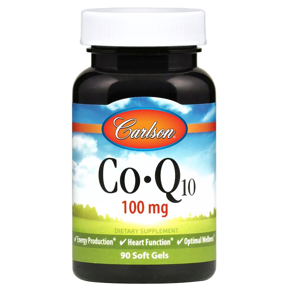 Carlson - Co-Q10, 100 mg, Energy Production &amp; Heart Function, 90 Softgels