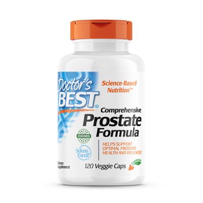 Doctor&#39;s Best Comprehensive Prostate Formula - Saw Palmetto, African Pygeum Bark, Nettle Root, CardioAid, &amp; SelenoExcell - Prostate Support &amp; Urinary Health, 120 Count