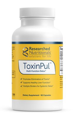 Researched Nutritionals ToxinPul Binder &amp; Detox Cleanse Support - Humic Acid, Fulvic Acid, Cilantro, Dandelion Root &amp; Chlorella to Help Supports Healthy Toxin Removal (90 Capsules)
