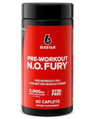 Six Star Nitric Oxide Supplements for Men &amp; Women, Muscle Builder (60 Count) - Nitric Oxide Booster Pills Muscle Pump Pre Workout Supplement - Sports Nutrition for Muscle Building, Strength &amp; Energy