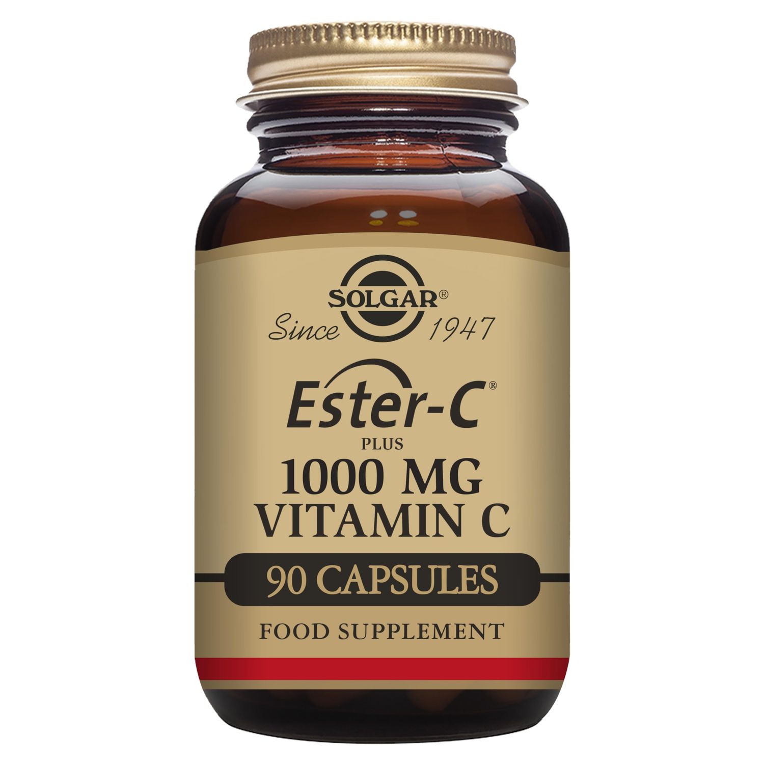 Solgar Ester-C Plus 1000 mg Vitamin C (Ascorbate Complex), 90 Tablets - Gentle On The Stomach &amp; Non Acidic - Antioxidant &amp; Immune System Support - Non GMO, Vegan, Gluten Free, Kosher - 90 Servings