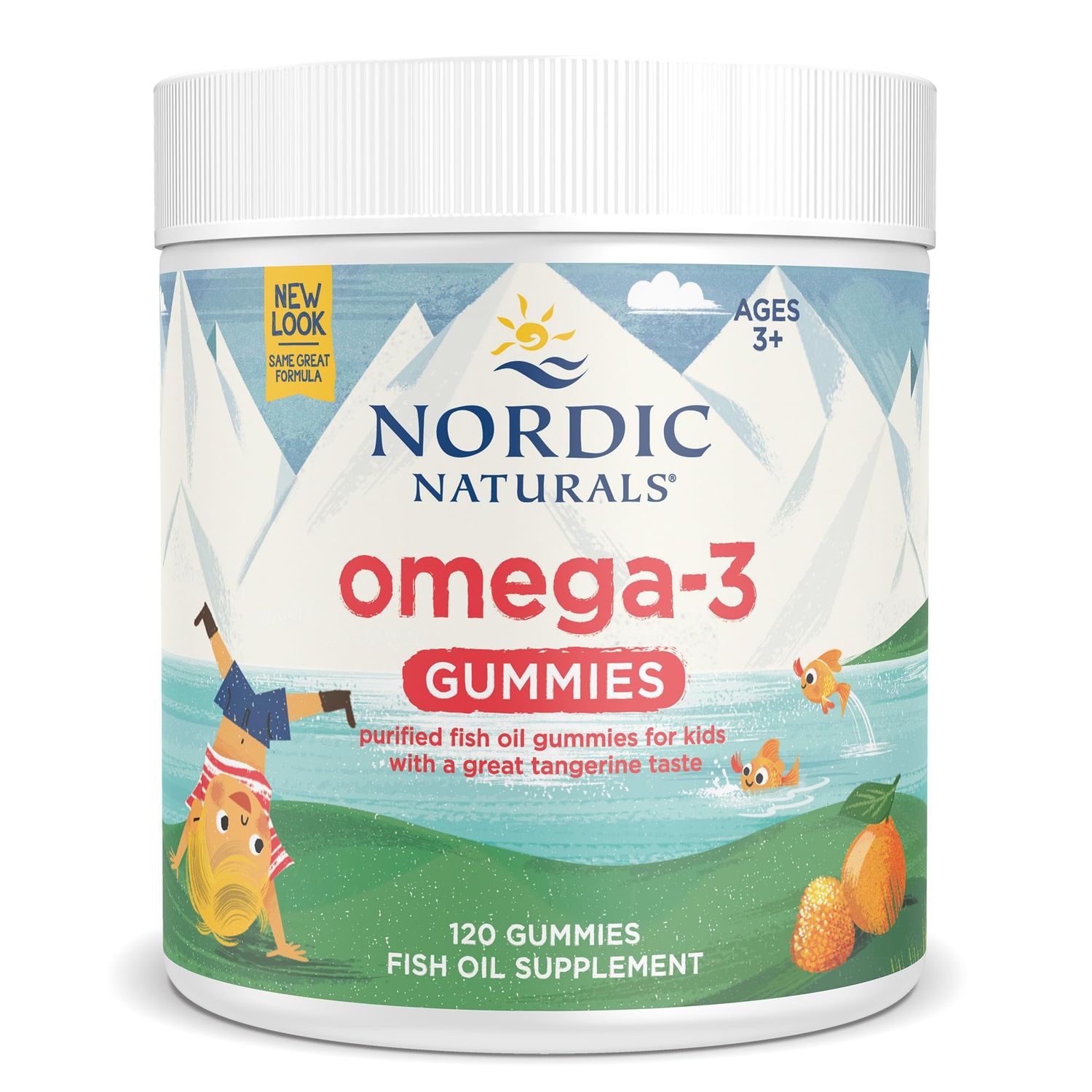 Nordic Naturals Nordic Omega-3 Gummies, Tangerine - 120 Gummies - 82 mg Total Omega-3s with EPA &amp; DHA - Non-GMO - 60 Servings