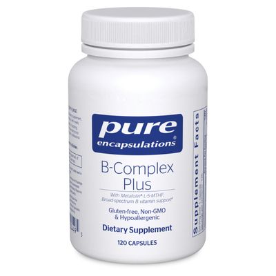Pure Encapsulations B-Complex Plus - B Vitamins Supplement to Support Neurological Health, Cardiovascular Health, Energy Levels &amp; Nervous System Support* - with Vitamin B12 &amp; More - 120 Capsules