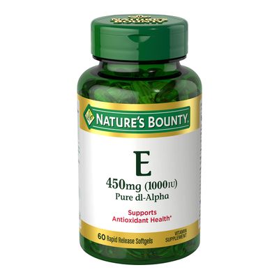 Nature's Bounty Vitamin E 1000 IU Softgels, Supports Antioxidant Health &amp; Immune System, 1 Pack, 60 Softgels
