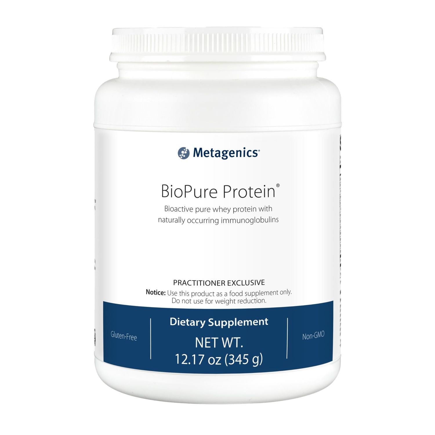 Metagenics BioPure Protein - Whey Protein Powder with Immunoglobulins - 16 g Protein - with Serine, L-Histidine &amp; Magnesium - Non-GMO &amp; Gluten-Free - 12.17 oz
