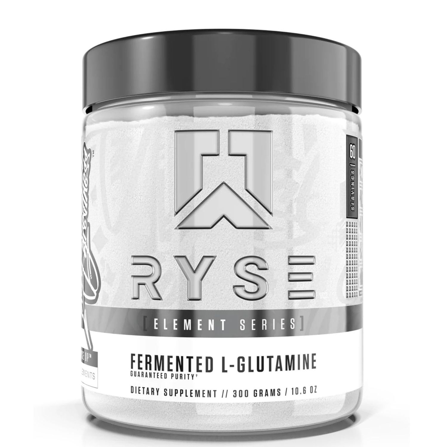 Ryse Element Series Fermented L-Glutamine Amino-Acid | Muscular &amp; Cellular Recovery &amp; Hydration | Gut, Intestinal, &amp; Immune Health | 60 Servings