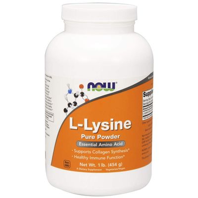 NOW Foods Supplements, L-Lysine (L-Lysine Hydrochloride) Powder, Supports Collagen Synthesis*, Amino Acid, 1-Pound