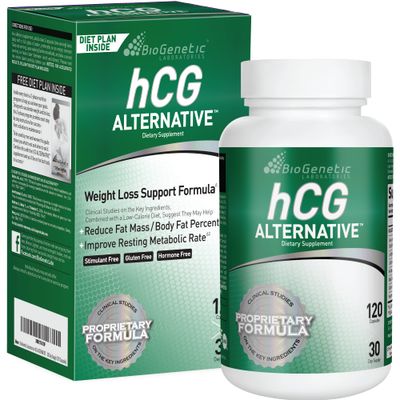 BioGenetic Laboratories hCG Alternative - Weight Loss Pills and Fat Burner for Men and Women - Boosts Metabolism Supports Healthy Diets - Alternative Formula - 30-Day Supply (120 Capsules per Bottle)