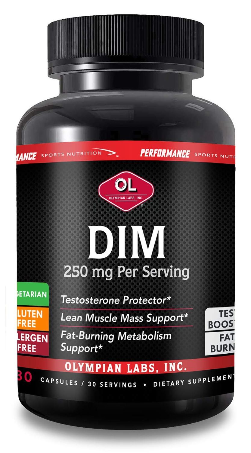 Olympian Labs Performance DIM Supplement 250mg - DIM Diindolylmethane 30 Capsules (30 Day Supply)