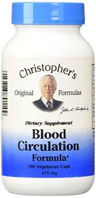 Christopher&#39;s Original Formulas Blood Circulation Formula Capsules, Herbal Supplement for Cardiovascular &amp; Circulatory Wellness, 100 Capsules