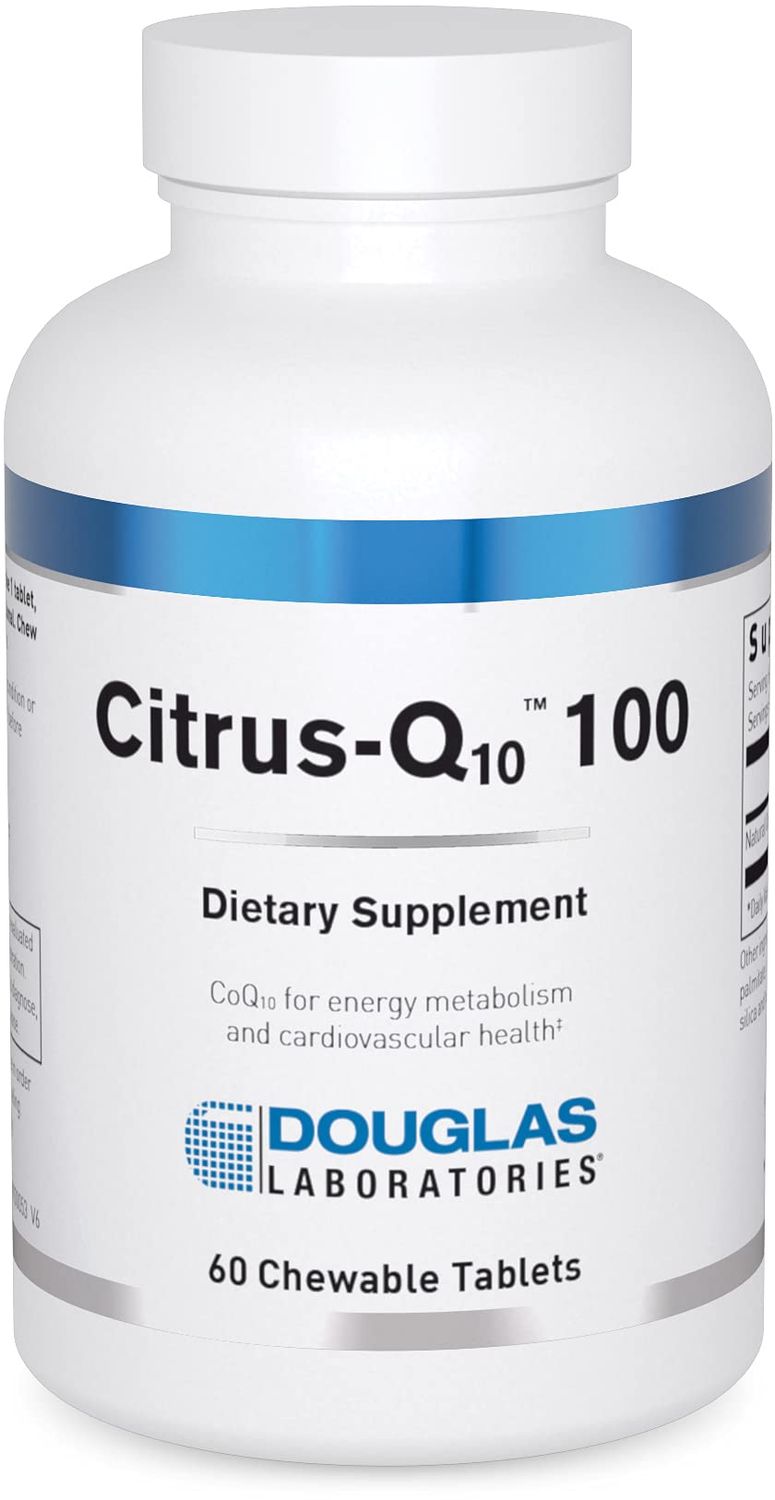 Douglas Laboratories Citrus-Q10 100 | Coenzyme Q10 in A Great Tasting, Chewable Tablet | 60 Tablets | Natural Citrus Flavor
