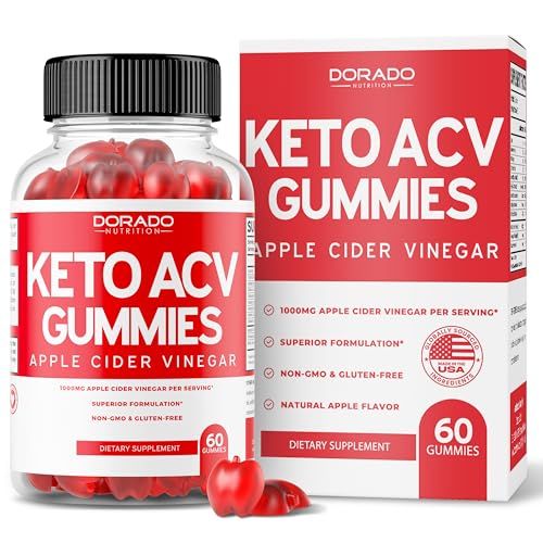 Keto ACV Gummies Advanced Weight Loss (60 Gummies) ACV Keto Gummies for Weight Loss - Support Metabolism &amp; Digestion - Advanced Keto ACV Gummies - Delicious Apple Flavor - USA Made - Non-GMO (1000mg)