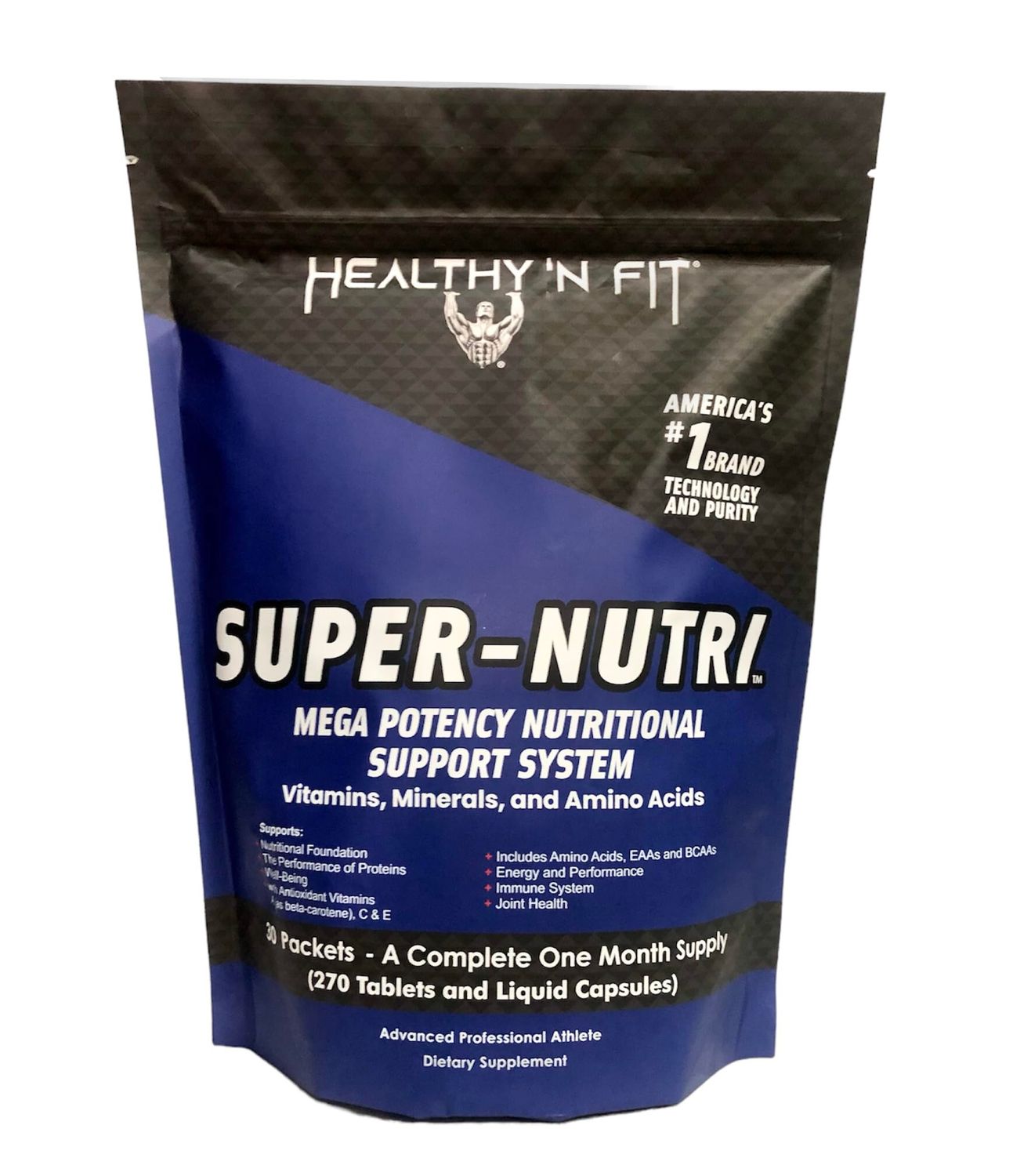Healthy &#39;N Fit Super-Nutri Pack (30 Packets) - Mega Potency Multi-Vitamin Pak with Aminos, Minerals, and More
