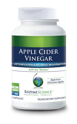 Enzyme Science Apple Cider Vinegar, 60 Capsules - Organic ACV Supplement, for Digestive Health