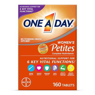 One A Day Womens Petites Multivitamin,Supplement with Vitamin A, C, D, E and Zinc for Immune Health Support, B Vitamins, Biotin, Folate (as folic acid) &amp; more,Tablet, 160 count