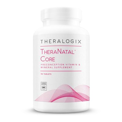 Theralogix TheraNatal Core Preconception Vitamin Supplement - 90-Day Supply - Prenatal Vitamins &amp; Fertility Supplement for Women with Folate, Vitamin D3, Choline &amp; More* - NSF Certified - 90 Tablets
