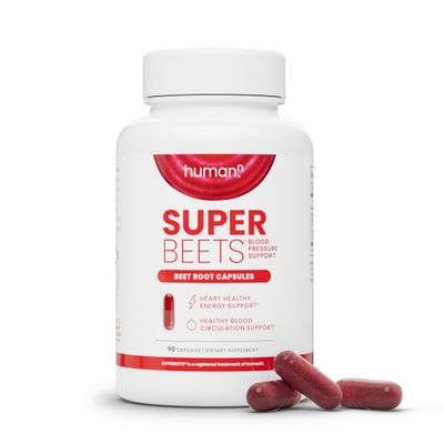 humanN SuperBeets Beet Root Capsules Quick Release 1000mg, Helps Support Nitric Oxide Production, Blood Pressure, Heart Health, Contains Beet Root Powder, Studied Antioxidants 90 Count Non-GMO Powder