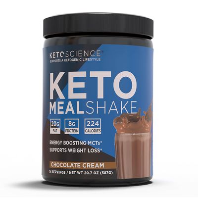Keto Science Ketogenic Meal Shake Chocolate Dietary Supplement, Rich in MCTs and Protein, Keto and Paleo Friendly, Weight Loss, (14 servings), 20.49 Oz Packaging May Vary
