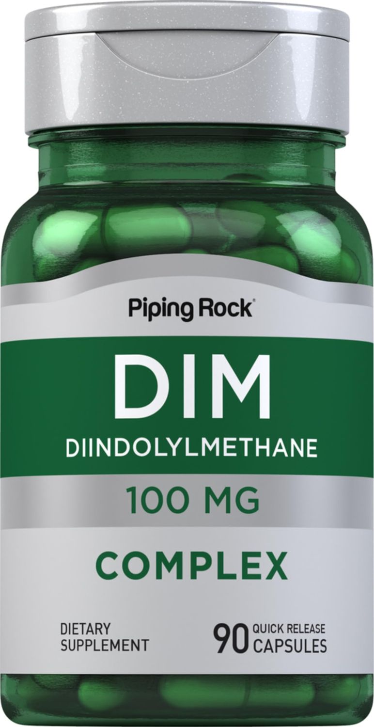 Piping Rock DIM Supplement | 100 mg | 90 Capsules | Diindolylmethane Supplement | Non-GMO, Gluten Free Complex