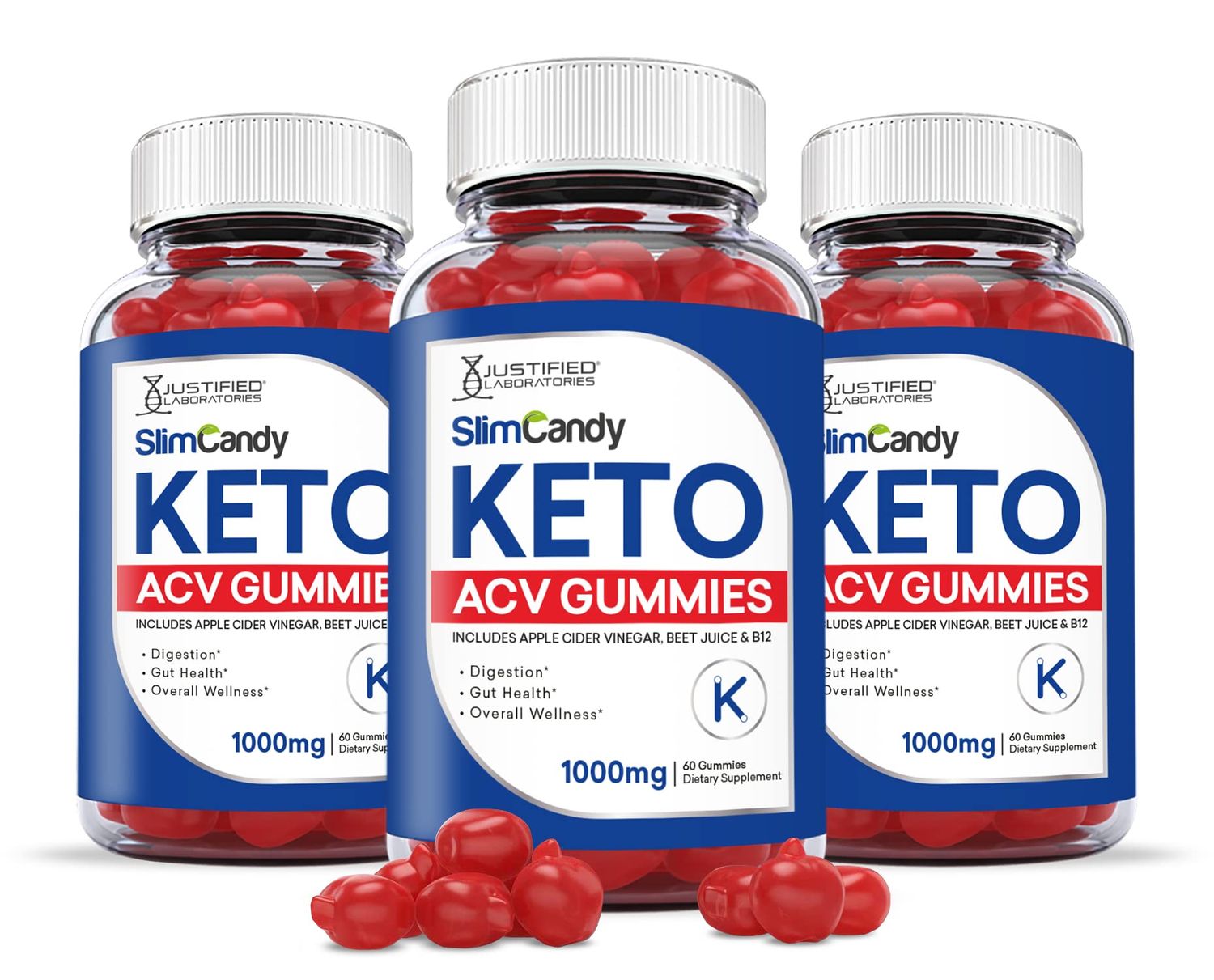 (3 Pack) Slim Candy Keto ACV Gummies Advanced Formula 1000MG SlimCandy Keto Gummies Apple Cider Vinegar Formulated with Pomegranate Beet Juice Powder B12 Vegan Non GMO 180 Gummys