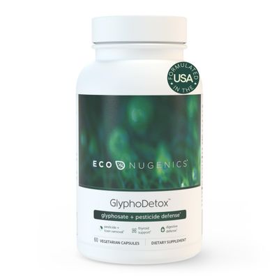 EcoNugenics GlyphoDetox Supplement - Safely Remove Glyphosate Pesticides and Agricultural Toxins - Detox Formula w/Kelp, Citrus Pectin, Algimate, Glycine - for Men &amp; Women - 60 Capsules