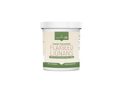 Lignans for Life - Natural Bulk Ground Flaxseed Powder - Omega 3 &amp; 6 Fatty Acids Filled High Fiber Antioxidants - Support Healthy Heart &amp; Hair, Healthy Immune System - 60 Servings 80mg per tab, 1 Pack