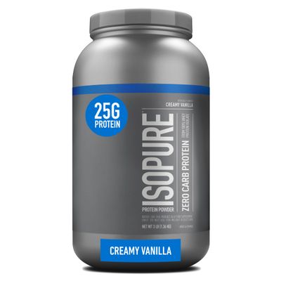 Isopure Protein Powder, Creamy Vanilla Whey Isolate with Vitamin C &amp; Zinc for Immune Support, 25g Protein, Zero Carb &amp; Keto Friendly, 44 Servings, 3 Pounds (Packaging May Vary)