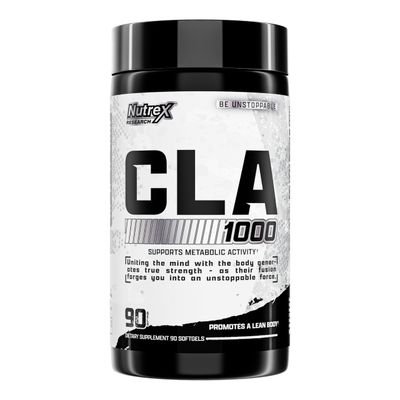 Nutrex CLA 90 Soft Gels - 1000mg Conjugated Linoleic Acid Active Blend from Safflower Oil - Stimulant-Free Metabolism Booster Pills for Weight Loss