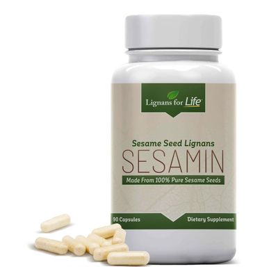 Lignans For Life Sesame Extract - 540 mg with 81 mg Sesamin and 27 mg Sesamolin, Liver Health and Immune Support Supplement for Hormone Balance and Overall Wellness in Men and Women, 90 Capsules