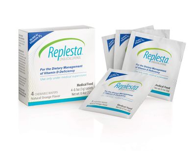 Replesta 50,000 IU Vitamin D3 Cholecalciferol, for Vitamin D Deficiency, Once-Weekly Chewable Wafer, Non-GMO, Natural Orange Flavor, 4 Count (Pack of 1)