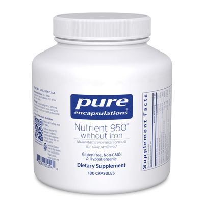 Pure Encapsulations Nutrient 950 Without Iron | Supplement to Support Cardiovascular, Immune, and Cellular Health, Bones, Hormone Metabolism, and Carbohydrate Utilization* | 180 Capsules
