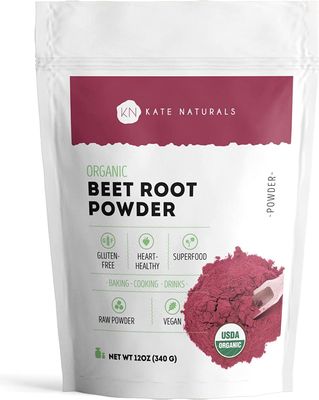 Kate Naturals Beet Root Powder for Baking &amp; Smoothies (12 oz) USDA Organic Beetroot Powder &amp; Nitric Oxide Supplement for Increase Energy &amp; Stamina Pre Workout. Gluten Free Organic Beet Powder