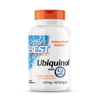 Doctor&#39;s Best Ubiquinol with Kaneka QH, Healthy Heart, Enhances Cellular Energy, Antioxidant, Non-GMO, Gluten Free, Soy Free, 100 Mg
