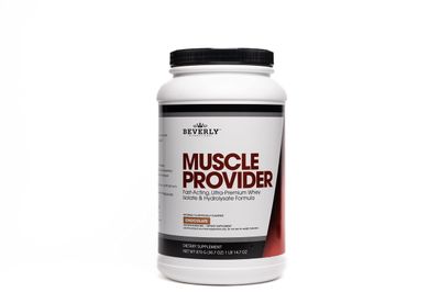 Beverly International Muscle Provider, 30 Servings, Chocolate. Super-Fast-Absorbing Whey Protein Powder for Recovery, Lean Muscle. Fills Your Muscles, not Your Stomach. Tastes Like ice Cream!