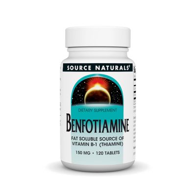 Source Naturals Benfotiamine, Fat Soluable Source of Vitamin B-1, 150 mg - 120 Tablets
