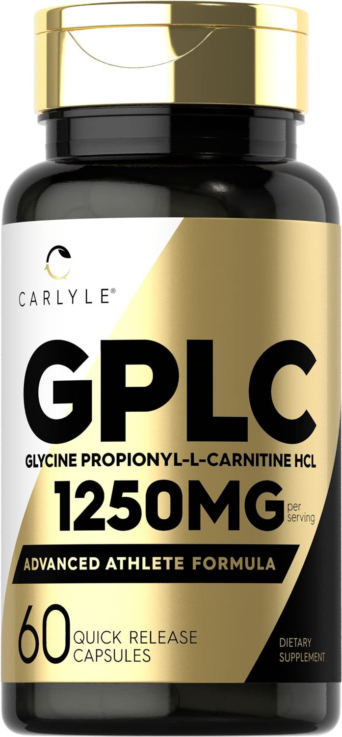 Carlyle GPLC Glycine Propionyl-L-Carnitine HCL Supplement | 1250mg | 60 Capsules | Advanced Athlete Formula | Non-GMO, Gluten Free